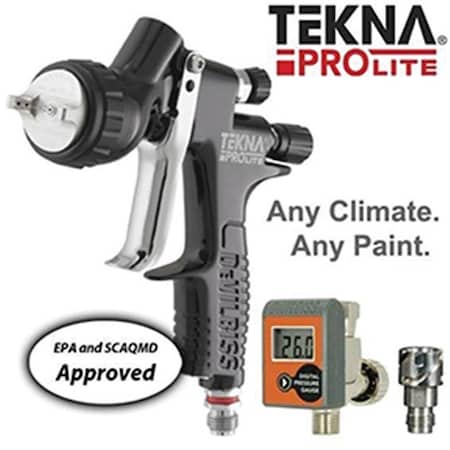 Tekna Tekna TEK-905041 1.3 & 1.4 mm HV30 Cupped Forged Aluminum Prolite Gravity Spray Gun TEK-905041